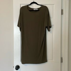 NWOT Fighting eel basics olive green dress- either small or medium